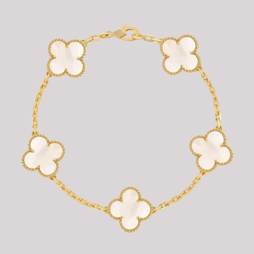 Mother Of Pearl Clover Bracelet
