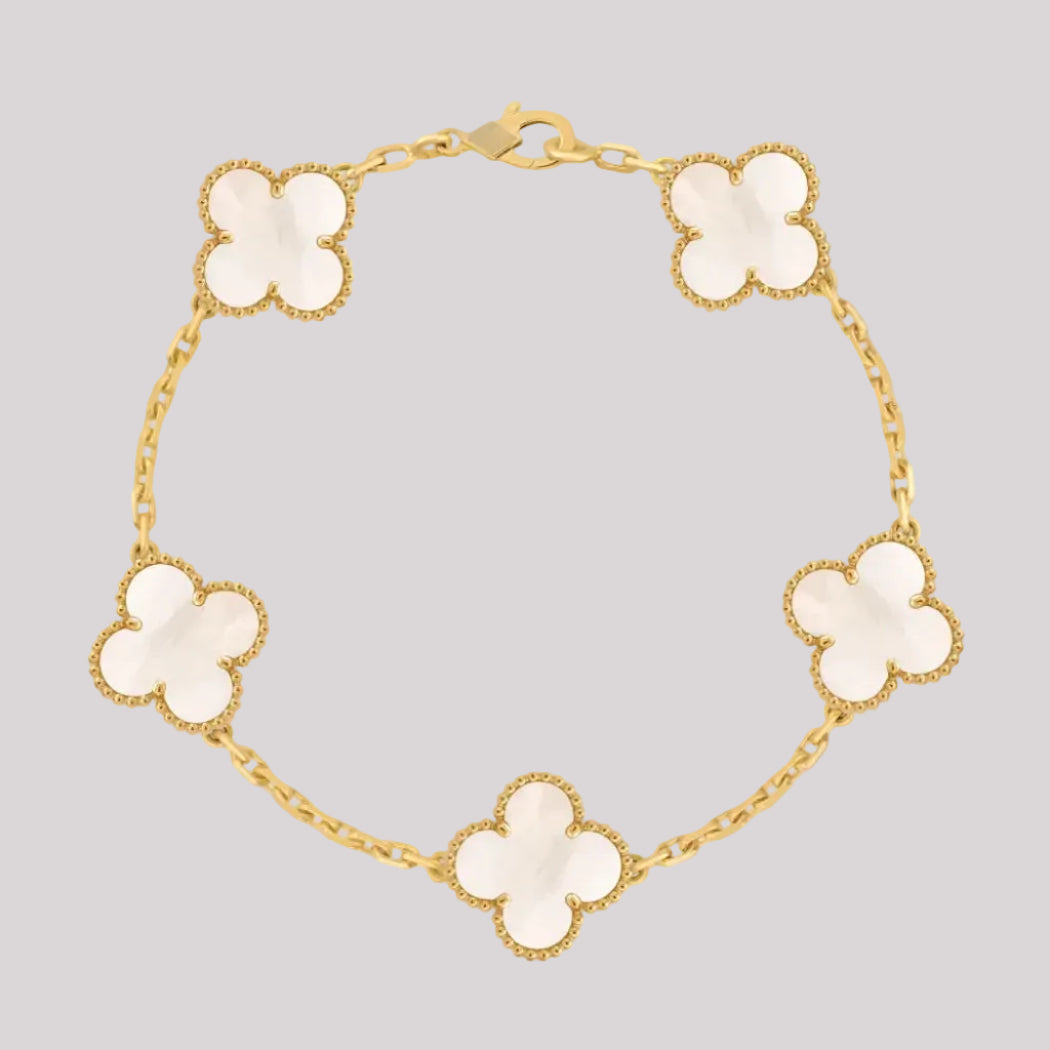 Mother Of Pearl Clover Bracelet