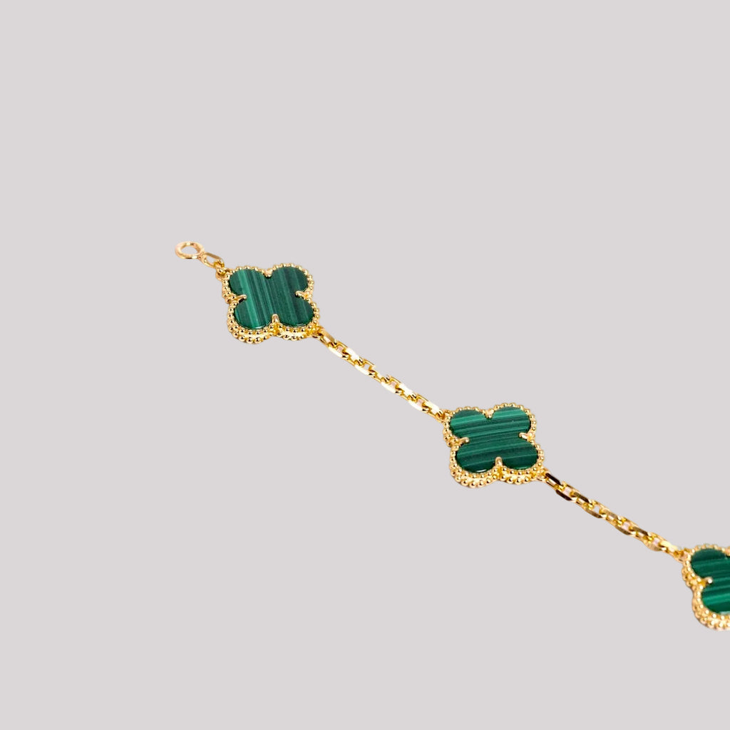 Malachite Clover Bracelet