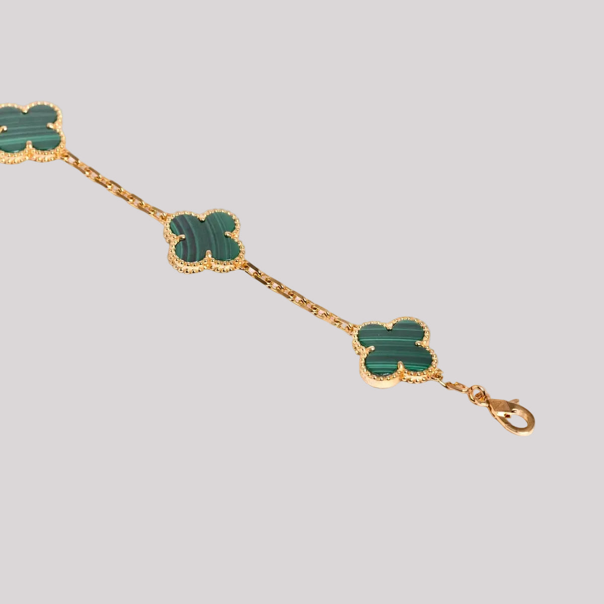 Malachite Clover Bracelet