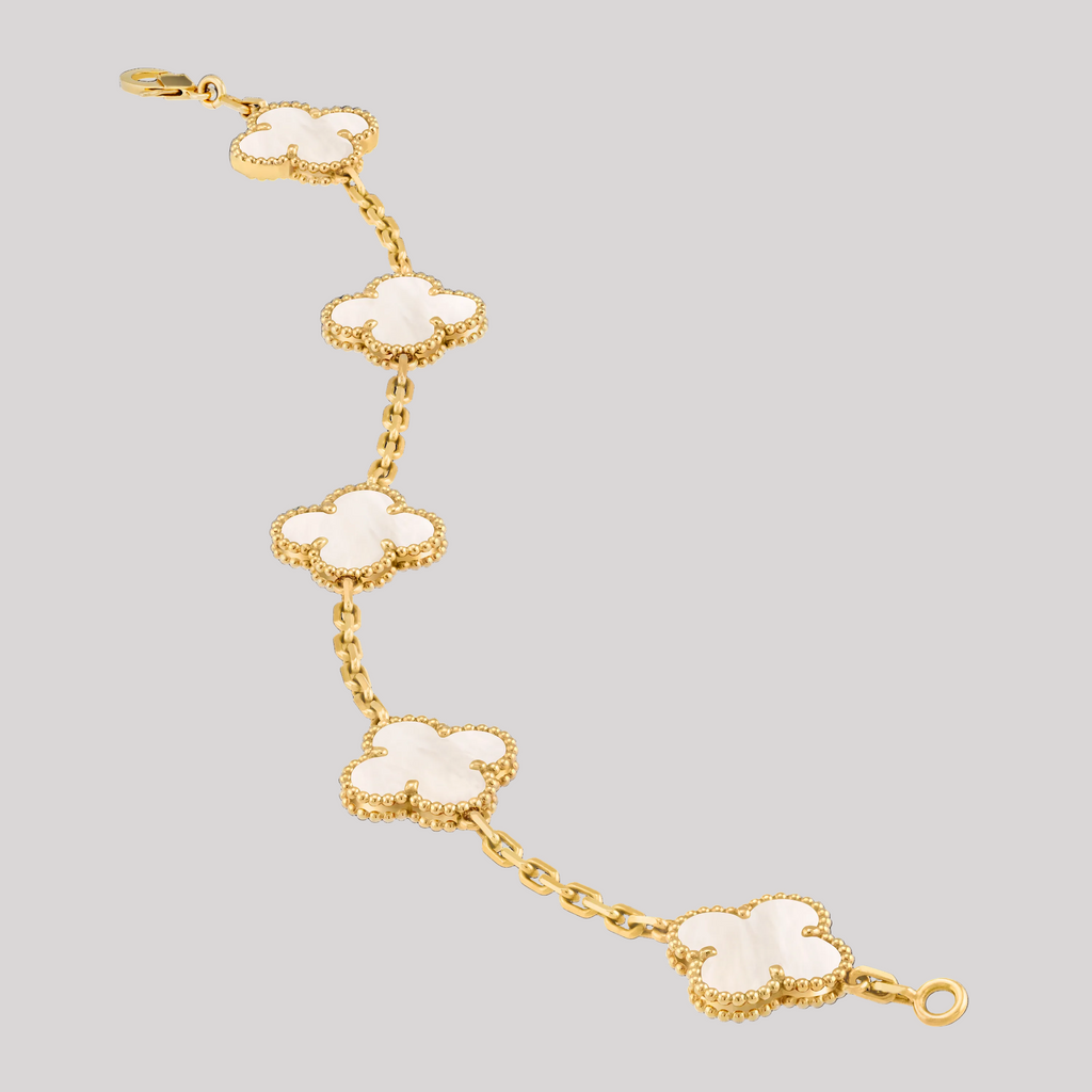 Mother Of Pearl Clover Bracelet