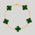 Malachite Clover Bracelet