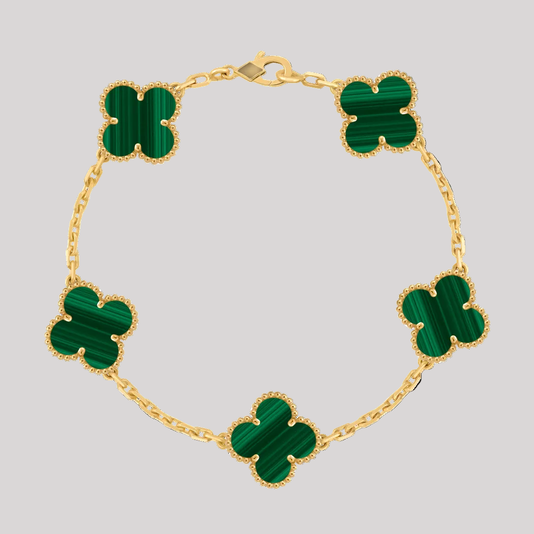 Malachite Clover Bracelet