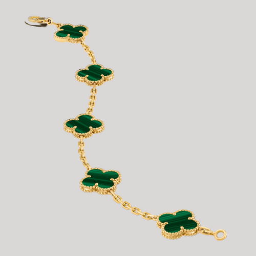 Malachite Clover Bracelet