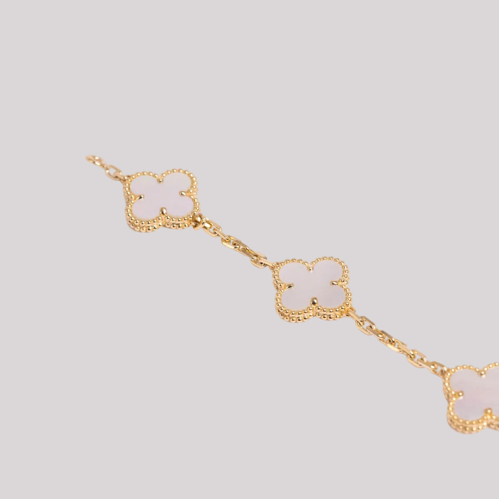 Mother Of Pearl Clover Bracelet