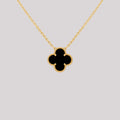 Onyx Clover Necklace