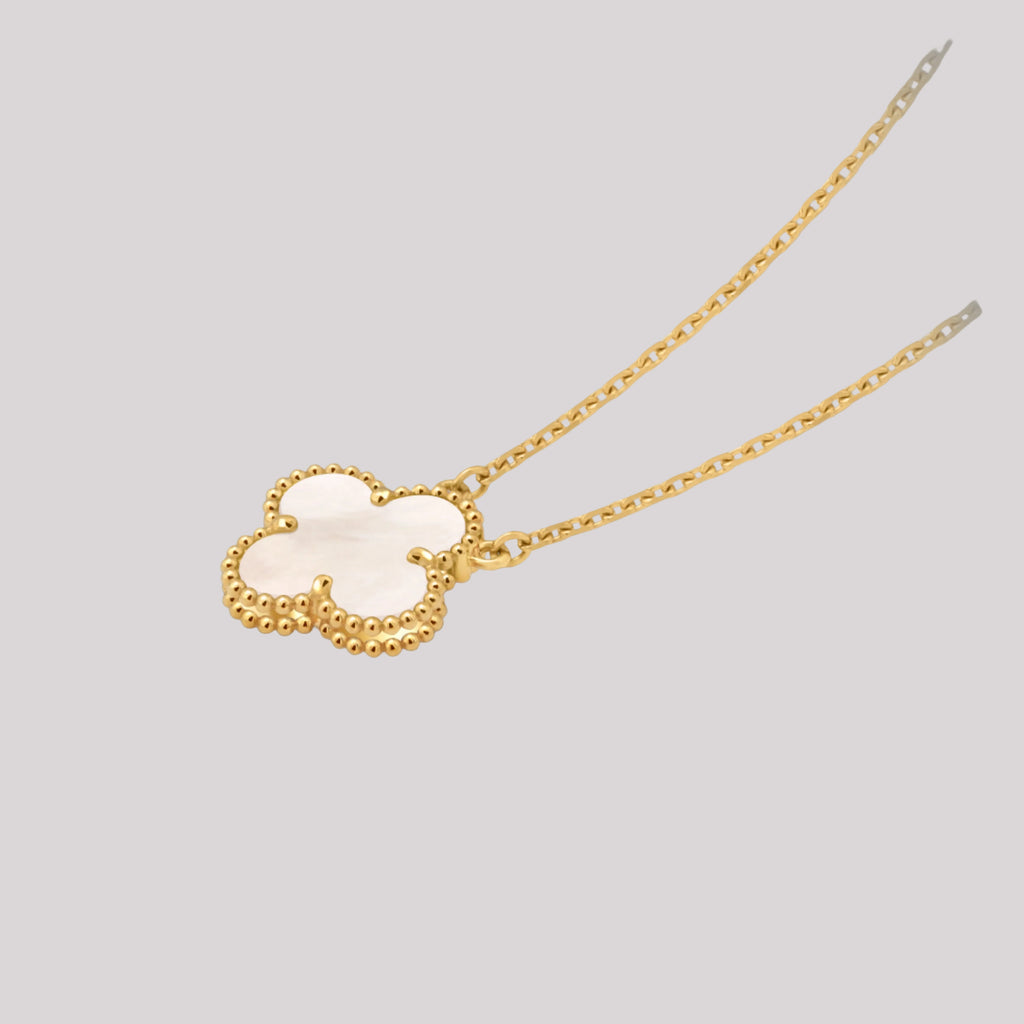 Mother Of Pearl Clover Necklace