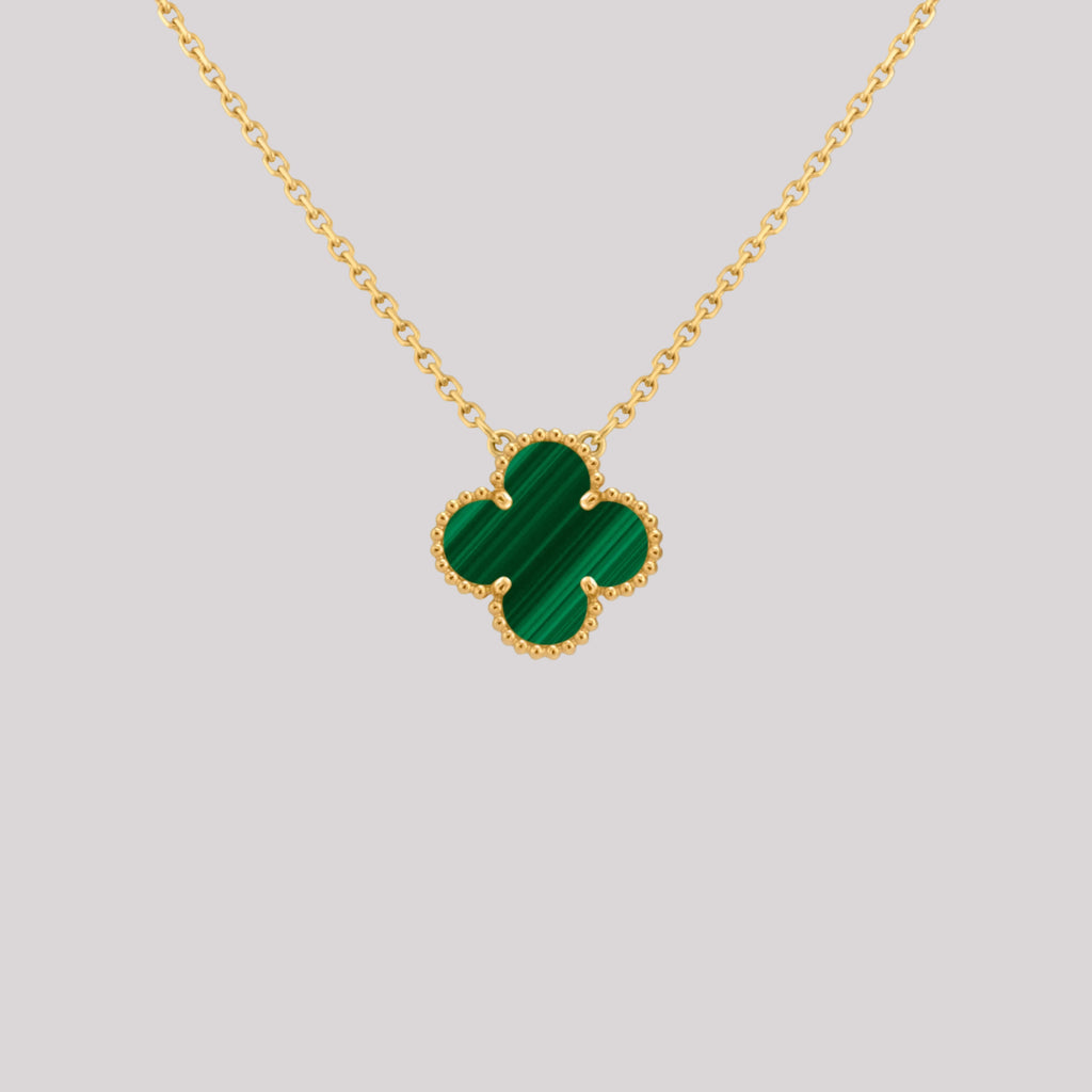 Malachite Clover Necklace