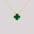 Malachite Clover Necklace