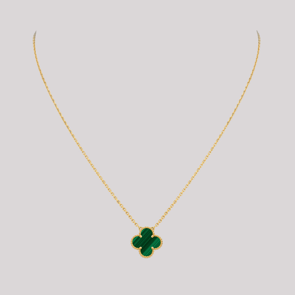 Malachite Clover Necklace
