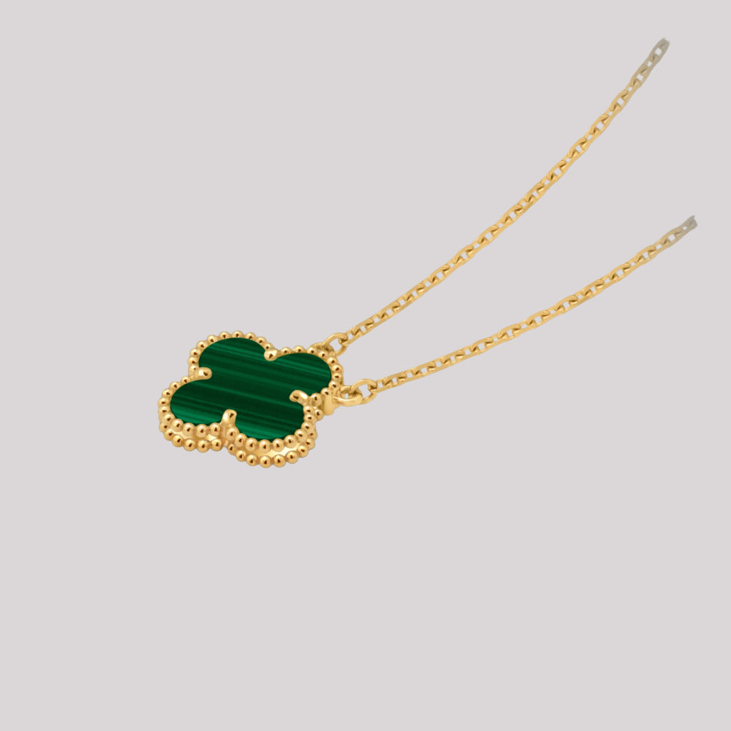 Malachite Clover Necklace