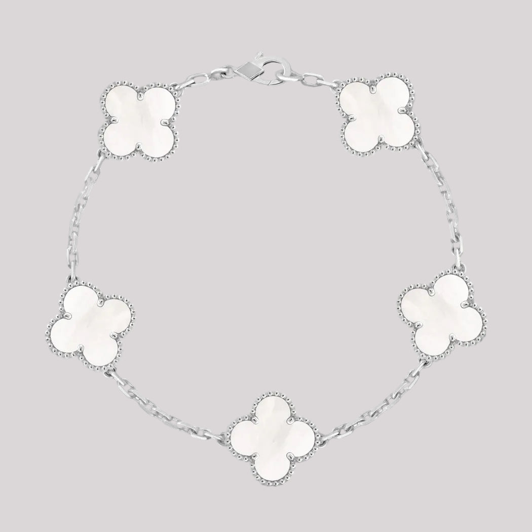 Mother Of Pearl Clover Bracelet