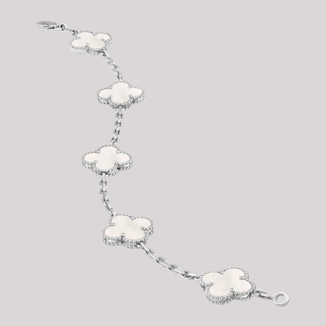 Mother Of Pearl Clover Bracelet