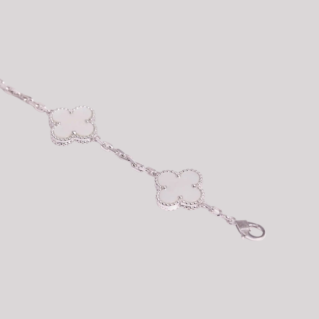 Mother Of Pearl Clover Bracelet